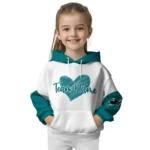 San Jose Sharks Hoodie Customized Scribble Heart Teal White Best Selling