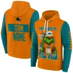 San Jose Sharks Hoodie Personalized Grinch Fierce Teal Best Selling