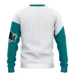 San Jose Sharks Sweater Personalized Heart Sketch Teal White Best Selling