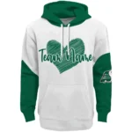Saskatchewan Roughriders Hoodie Customized Scribble Heart Green White Best Selling