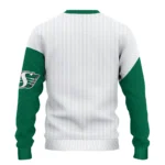 Saskatchewan Roughriders Sweater Personalized Heart Sketch Green White Best Selling