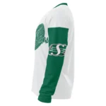 Saskatchewan Roughriders Sweater Personalized Heart Sketch Green White Best Selling