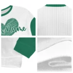 Saskatchewan Roughriders Sweater Personalized Heart Sketch Green White Best Selling