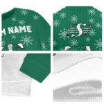 Saskatchewan Roughriders Sweater Personalized Hello Kitty Green Best Selling