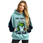 Seattle Kraken Hoodie Custom Grinch Fierce Blue Best Selling
