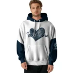 Seattle Kraken Hoodie Personalized Scribble Heart Blue White Best Selling