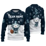 Seattle Kraken Sweater Custom Hello Kitty Blue Best Selling