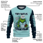 Seattle Kraken Sweater Personalized Grinch Fierce Blue Best Selling