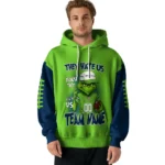 Seattle Seahawks Hoodie Personalized Grinch Fierce Blue Best Selling