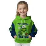 Seattle Seahawks Hoodie Personalized Grinch Fierce Blue Best Selling