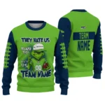 Seattle Seahawks Sweater Customized Grinch Fierce Blue Best Selling