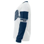 Seattle Seahawks Sweater Personalized Heart Sketch Blue White Best Selling