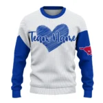 Smu Mustangs Sweater Custom Heart Sketch Blue White Best Selling