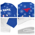 Smu Mustangs Sweater Custom Hello Kitty Blue Best Selling