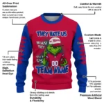 Smu Mustangs Sweater Personalized Grinch Fierce Blue Best Selling