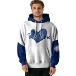 South Alabama Jaguars Hoodie Customized Scribble Heart Blue White Best Selling