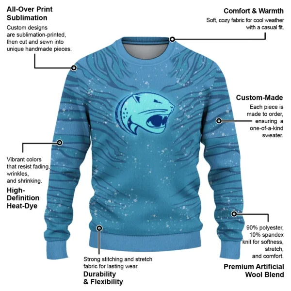 South Alabama Jaguars Sweater Custom Tiger Pattern New Arrival