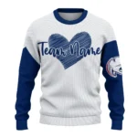 South Alabama Jaguars Sweater Personalized Heart Sketch Blue White Best Selling