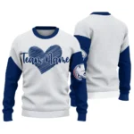 South Alabama Jaguars Sweater Personalized Heart Sketch Blue White Best Selling