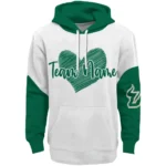South Florida Bulls Hoodie Personalized Scribble Heart Green White Best Selling