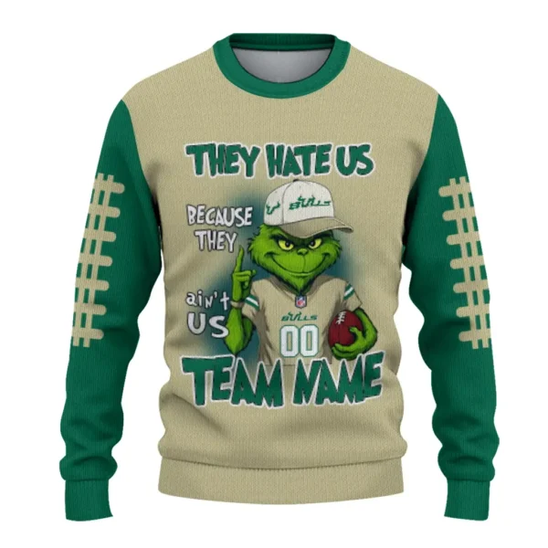 South Florida Bulls Sweater Personalized Grinch Fierce Green Best Selling