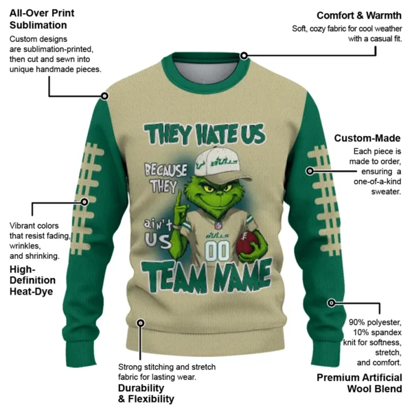 South Florida Bulls Sweater Personalized Grinch Fierce Green New Arrival
