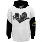 Southern Miss Golden Eagles Hoodie Custom Scribble Heart Black White Best Selling