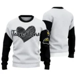 Southern Miss Golden Eagles Sweater Customized Heart Sketch Black White Best Selling
