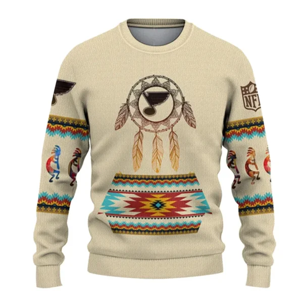 St Louis Blues Sweater Custom Dreamcatcher Feathers Best Selling