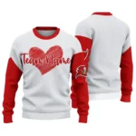Tampa Bay Buccaneers Sweater Custom Heart Sketch Red White Best Selling