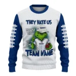 Tampa Bay Lightning Sweater Customized Grinch Fierce Blue Best Selling