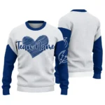 Tampa Bay Lightning Sweater Personalized Heart Sketch Blue White Best Selling