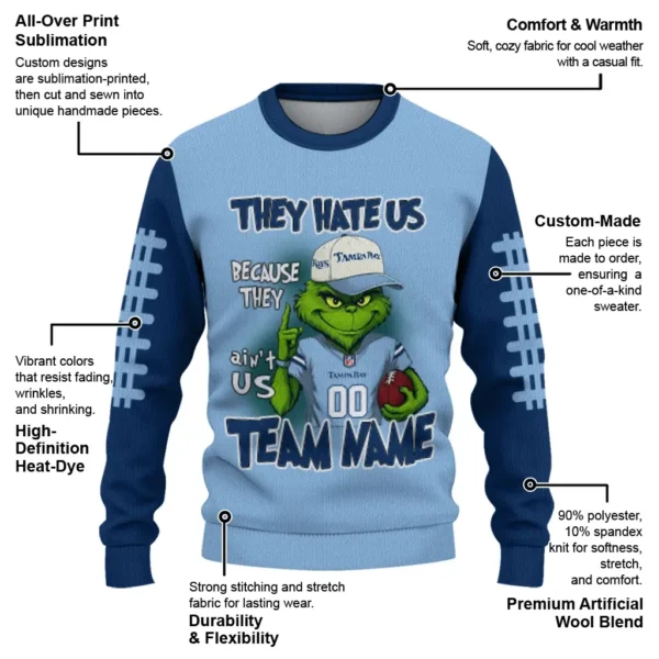Tampa Bay Rays Sweater Customized Grinch Fierce Navy New Arrival