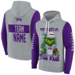 Tcu Horned Frogs Hoodie Customized Grinch Fierce Purple Best Selling