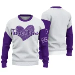 Tcu Horned Frogs Sweater Customized Heart Sketch Purple White Best Selling