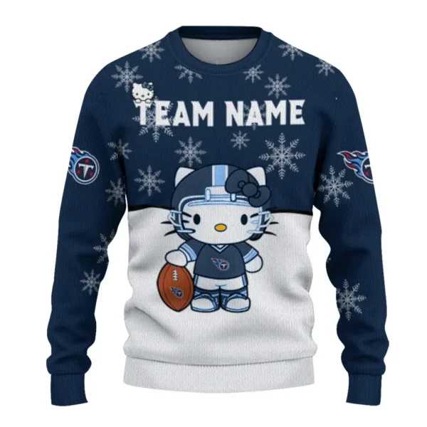 Tennessee Titans Sweater Customized Hello Kitty Navy Best Selling