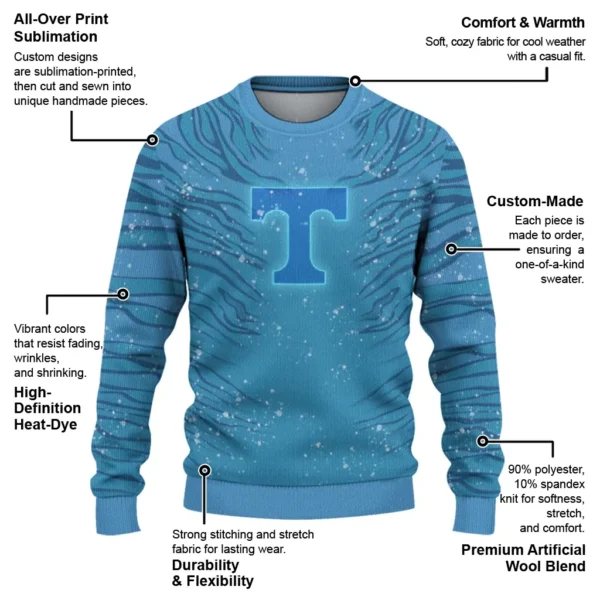 Tennessee Volunteers Sweater Custom Tiger Pattern New Arrival