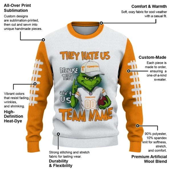 Tennessee Volunteers Sweater Customized Grinch Fierce Orange New Arrival