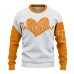 Tennessee Volunteers Sweater Personalized Heart Sketch Orange White Best Selling