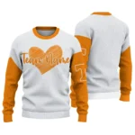 Tennessee Volunteers Sweater Personalized Heart Sketch Orange White Best Selling