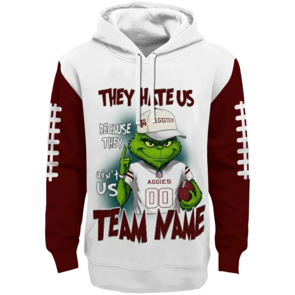 Texas Am Aggies Hoodie Custom Grinch Fierce Maroon Best Selling
