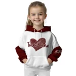 Texas Am Aggies Hoodie Personalized Scribble Heart Maroon White Best Selling