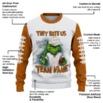 Texas Longhorns Sweater Custom Grinch Fierce Orange Best Selling