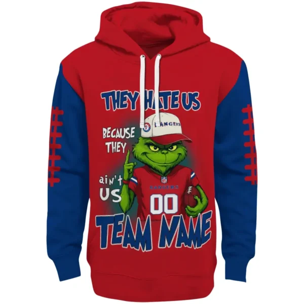 Texas Rangers Hoodie Custom Grinch Fierce Blue Best Selling