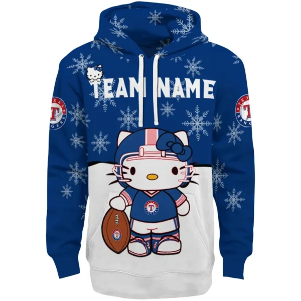 Texas Rangers Hoodie Customized Hello Kitty Blue Best Selling