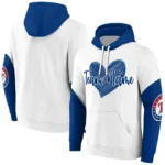 Texas Rangers Hoodie Personalized Scribble Heart Blue White Best Selling