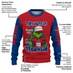 Texas Rangers Sweater Personalized Grinch Fierce Blue Best Selling