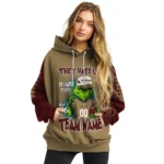 Texas State Bobcats Hoodie Custom Grinch Fierce Maroon Best Selling