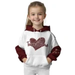 Texas State Bobcats Hoodie Personalized Scribble Heart Maroon White Best Selling