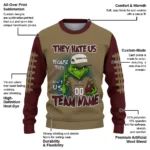 Texas State Bobcats Sweater Personalized Grinch Fierce Maroon Best Selling
